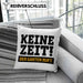 Keine Zeit Kissen mit Füllung 40x40 mit Spruch Garten Hobbygärtner Geschenk Lustig Gärtnerin Geschenkidee Gärtner (Grau) Blau Trendation