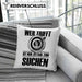 Bogenschießen Kissen mit Füllung 40x40 mit Bogenschütze Spruch - Geschenk für Pfeil und Bogen Fans (Grau) Blau Trendation