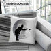 Boule Kissen mit Füllung 40x40 Geschenk Boule-Spieler Geschenkidee Grafik Mond Boule (Grau) Blau Trendation