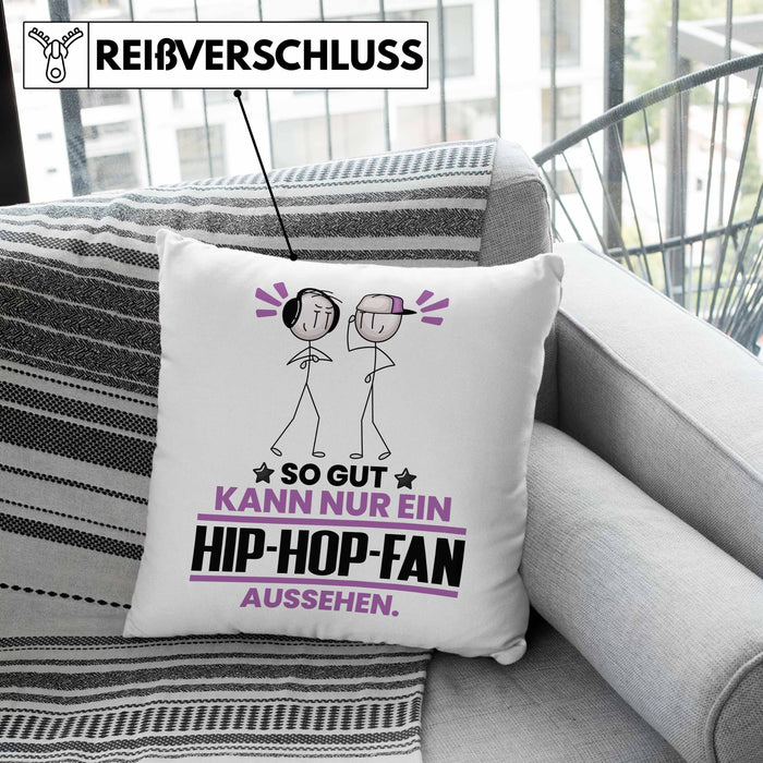 Hip-Hop-Fan Geschenk Kissen mit Füllung 40x40 So Gut Kann Nur Ein Hip-Hop-Fan Aussehen Geschenkidee (Grau) Grau Trendation