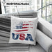 USA Flagge Kissen mit Füllung 40x40 Geschenk Amerika Geschenkidee Auslandjahr Vereinigte Staaten Von Amerika (Grau) Blau Trendation