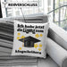 Bachelor Geschenk Abschluss Kissen mit Füllung 40x40 Spruch Master Abitur Abi Graduation Bestanden Prüfung (Grau) Rosa Trendation