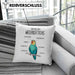 Lustige Wellensittich-Kissen mit Füllung 40x40 Geschenk für Wellensittich-Besitzer (Grau) Blau Trendation