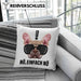 Nö Einfach Nö Kissen mit Füllung 40x40 Geschenk für Mops-Besitzer für Freundin Sarkasmus Humor (Grau) Grün Trendation