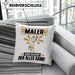 Maler Kissen mit Füllung 40x40 Geschenk für Maler Der Mann Der Alles Kann Geschenkidee zum Geburtstag (Grau) Rosa Trendation