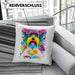 Yorkie Besitzer Farbe Love Kissen mit Füllung 40x40 Geschenk Lustiger Spruch Geschenkidee Yorkie Besitzerin (Grau) Grau Trendation