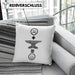 Schmied Kissen mit Füllung 40x40 Geschenk für Metallbauer Lustige Geschenkidee :( + Schmied = :) (Grau) Blau Trendation
