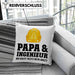 Ingenieur Papa Kissen mit Füllung 40x40 Gadget Geschenk Ingeneur Geschenkidee (Grau) Grün Trendation