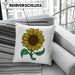 Lustige Sonnenblume Kissen mit Füllung 40x40 Geschenk für Sonnenblumenliebhaber (Grau) Rosa Trendation
