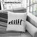 Boule Kissen mit Füllung 40x40 Geschenk Boule-Spieler Geschenkidee Spruch Evolution Boule (Grau) Blau Trendation