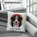 Berner Sennen Besitzer Kissen mit Füllung 40x40 Geschenk Lustiger Spruch Geschenkidee Berner Sennen Mama Papa (Grau) Grau Trendation