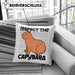Respect The Capybara Kissen mit Füllung 40x40 Capybara Tier Geschenk für Capybara Liebhaber (Grau) Blau Trendation