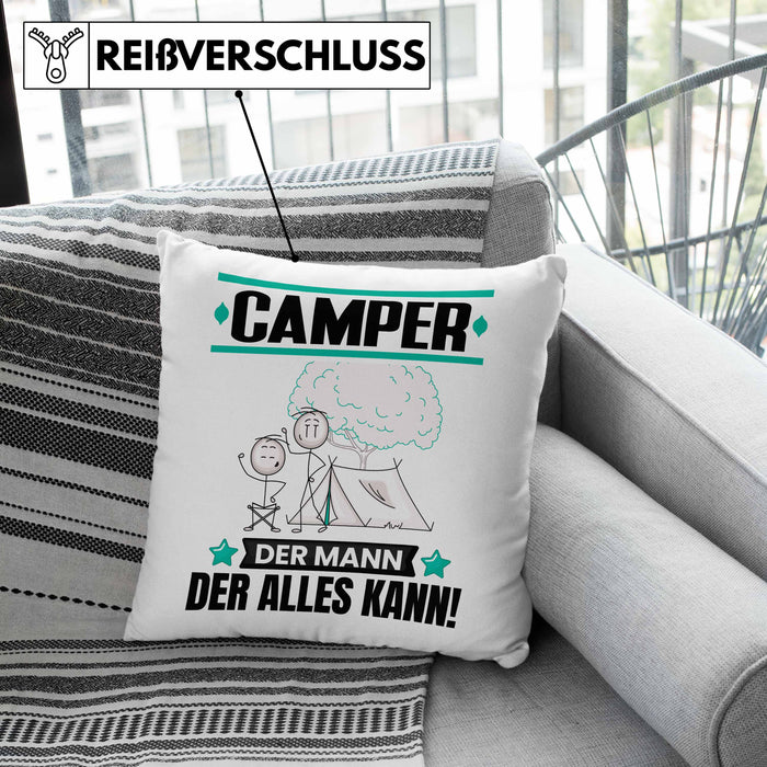 geburtstagssprüche für camper Camper Kissen mit Füllung 40x40 Geschenk für Camper Der Mann Der Alles Kann Geschenkidee zum Geburtstag — TrendationStore