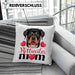Rottweiler Besitzer Mom Mama Kissen mit Füllung 40x40 Geschenk Lustiger Spruch Geschenkidee Rottweiler Besitzerin (Grau) Rosa Trendation