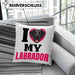 Labrador Besitzerin Kissen mit Füllung 40x40 Geschenk Lustiger Spruch Geschenkidee I Love My Labrador (Grau) Rosa Trendation