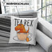 Dinosaurier Kissen mit Füllung 40x40 Geschenk Tea Rex Kissen mit Füllung 40x40 Geschenk Dino T-Rex Geschenk Für Jungs (Grau) Grau Trendation