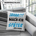 Jahaa Mache Ich Später Vielleicht Kissen mit Füllung 40x40 Geschenk Lustiger Spruch (Grau) Blau Trendation
