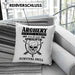 Lustige Bogenschießen Kissen mit Füllung 40x40 Bogenschütze Motiv Geschenkidee Pfeil und Bogen Fans (Grau) Blau Trendation