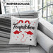 Teufelchen Kissen mit Füllung 40x40 Geschenk für Frauen Teufel (Grau) Grün Trendation