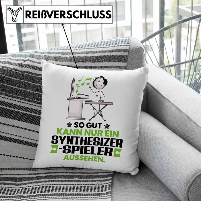 Synthesizer-Spieler Geschenk Kissen mit Füllung 40x40 So Gut Kann Nur Ein Synthesizer-Spieler Aussehen Geschenkidee (Grau) Grün Trendation