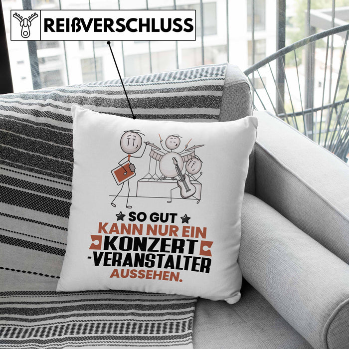 Konzertveranstalter Geschenk Kissen mit Füllung 40x40 So Gut Kann Nur Ein Konzertveranstalter Aussehen Geschenkidee (Grau) Rosa Trendation