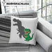 T-Rex Kissen mit Füllung 40x40 Geschenk Schatten Dinosaurier-Liebhaber Geschenkidee Jungs Geburtstag (Grau) Blau Trendation
