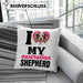 Australian Shepherd Besitzerin Kissen mit Füllung 40x40 Geschenk Lustiger Spruch Geschenkidee I Love My Australian Shepherd (Grau) Grau Trendation