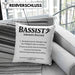 Bassist Kissen mit Füllung 40x40 Geschenk Bass-Spieler Geschenkidee Bassist Definition (Grau) Grau Trendation