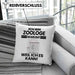 Zoologe Geschenk Kissen mit Füllung 40x40 Lustiger Spruch Ich Bin Zoologe Warum Weil Ich Es Kann Geschenkidee Bester Zoologe Geburtstag (Grau) Blau Trendation
