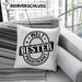 Praktikant Kissen mit Füllung 40x40 Geschenk Lustiger Spruch Welt Bester Praktikant (Grau) Blau Trendation