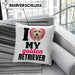 Golden Retriever Besitzerin Kissen mit Füllung 40x40 Geschenk Lustiger Spruch Geschenkidee I Love My Golden Retriever (Grau) Grün Trendation
