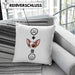 Chihuahua Kissen mit Füllung 40x40 Geschenk für Chihuahua Besitzer Lustige Geschenkidee :( + Chihuahua = :) (Grau) Blau Trendation