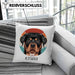 Rottweiler Besitzer Kissen mit Füllung 40x40 Geschenk Lustiger Spruch Geschenkidee Rottweiler Mama Papa (Grau) Grün Trendation