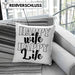 Lustige Kissen mit Füllung 40x40 Geschenk für Ehemann Spruch Happy Wife Happy Life Ehemann Geschenkidee (Grau) Grau Trendation