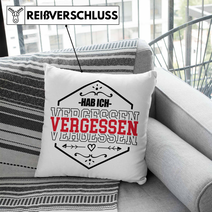 Ehemann Kissen mit Füllung 40x40 Geschenk Hab Ich Vergessen Geschenk Von Ehefrau (Grau) Blau Trendation