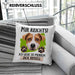 Jack Russel Besitzer Kissen mit Füllung 40x40 Geschenk Lustiger Spruch Geschenkidee Mir Reichts Ich Geh Zu Meinem Jack Russel (Grau) Blau Trendation