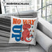 Bouldern Kissen mit Füllung 40x40 für Kletterfans mit Dino-T-Rex Grafik "No Way Up" (Grau) Blau Trendation
