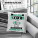 Leser Kissen mit Füllung 40x40 Geschenk für Leser Geburtstag Lustiger Spruch Was Ist Deine Superkraft (Grau) Blau Trendation