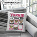 Yorkie Besitzer Kissen mit Füllung 40x40 Geschenk Lustiger Spruch Geschenkidee Yorkie Tricks Bleib (Grau) Grau Trendation