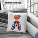 Cocker Spaniel Herz Farbe Besitzer Kissen mit Füllung 40x40 Geschenk Lustiger Spruch Geschenkidee Cocker Spaniel Liebhaber (Grau) Blau Trendation