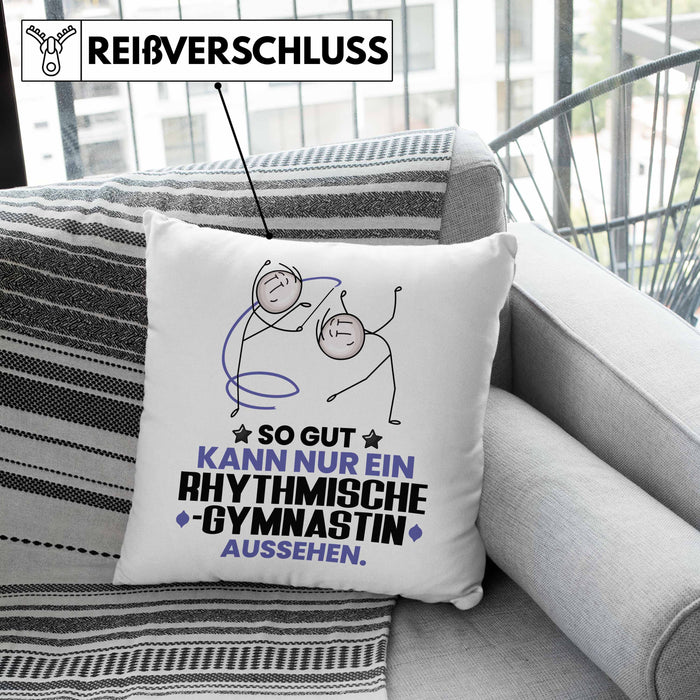 RhythmischeGymnastin Geschenk Kissen mit Füllung 40x40 So Gut Kann Nur Ein RhythmischeGymnastin Aussehen Geschenkidee (Grau) Grau Trendation