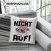 Pool Billard Kissen mit Füllung 40x40 Geschenk Billiard-Spieler Geschenkidee Sprüche Heul Nicht Bau Auf (Grau) Blau Trendation