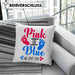 Kissen mit Füllung 40x40 Gender Reveal Geschenk Pink Or Blue We Love You Baby Überraschung (Grau) Blau Trendation