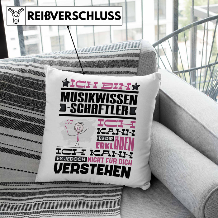 Musikwissenschaftler Geschenk Kissen mit Füllung 40x40 Lustige Geschenkdiee für einen Musikwissenschaftler Geburtstag Ich Bin Musikwissenschaftler Ich Kann Es Dir Erklären Aber Nicht Für Dich Verstehen (Grau) Grau Trendation