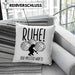 Boule Kissen mit Füllung 40x40 Geschenk Boule-Spieler Geschenkidee Spruch Ruhe Der Meister Wirft (Grau) Blau Trendation