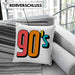 90er Jahre Kissen mit Füllung 40x40 "90's" - Retro Geschenk für Nostalgiker (Grau) Blau Trendation