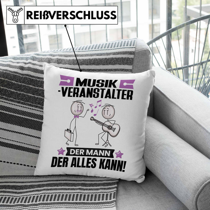 Musikveranstalter Kissen mit Füllung 40x40 Geschenk für Musikveranstalter Der Mann Der Alles Kann Geschenkidee zum Geburtstag (Grau) Grün Trendation