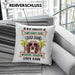 Cocker Spaniel Besitzer Kissen mit Füllung 40x40 Geschenk Lustiger Spruch Geschenkidee Ich Arbeite Hart Damit Mein Cocker Spaniel Seinen Traum Leben Kann (Grau) Grau Trendation