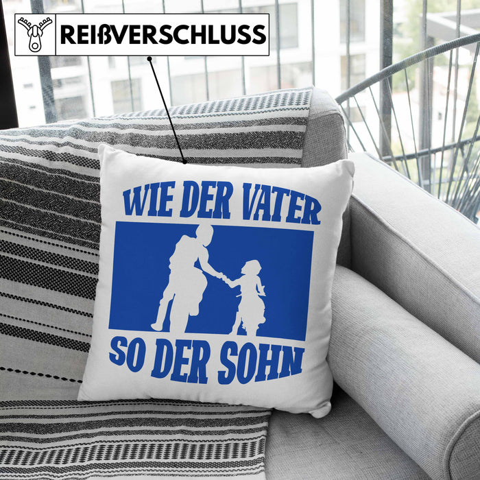 Lustige Motorrad-Kissen mit Füllung 40x40 für Vater und Sohn Geschenk zum Vatertag Wie Der Vater So Der Sohn (Grau) Grün Trendation