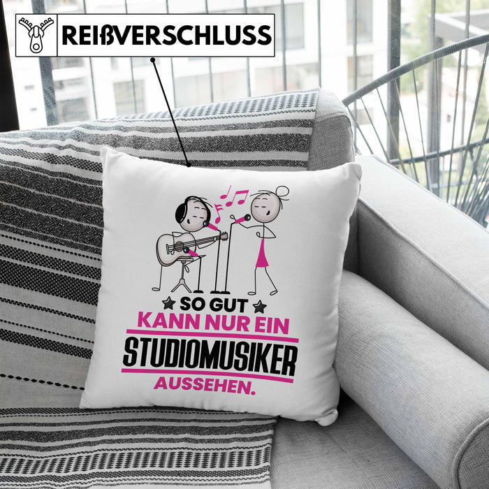 Studiomusiker Geschenk Kissen mit Füllung 40x40 So Gut Kann Nur Ein Studiomusiker Aussehen Geschenkidee (Grau) Blau Trendation